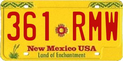 NM license plate 361RMW