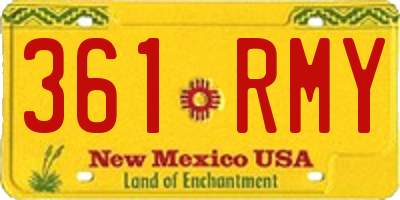 NM license plate 361RMY