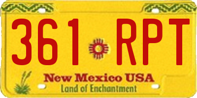 NM license plate 361RPT