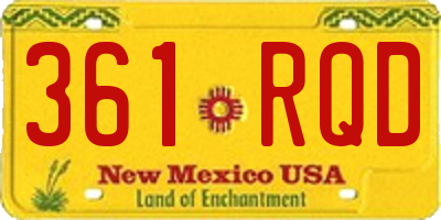 NM license plate 361RQD