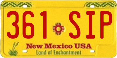 NM license plate 361SIP