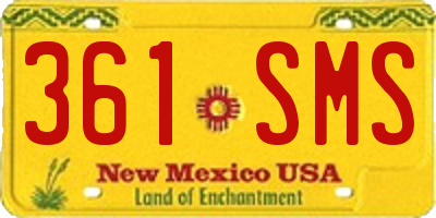 NM license plate 361SMS