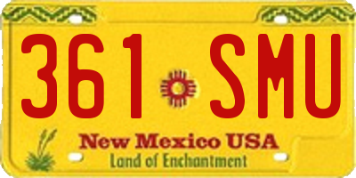 NM license plate 361SMU