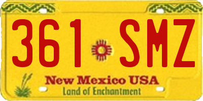 NM license plate 361SMZ