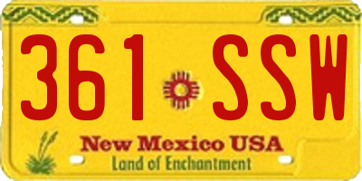 NM license plate 361SSW