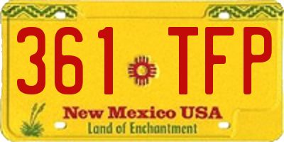 NM license plate 361TFP