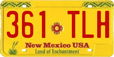 NM license plate 361TLH