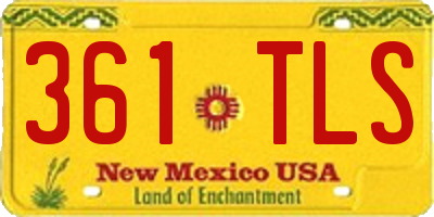 NM license plate 361TLS