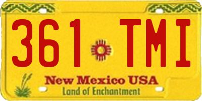 NM license plate 361TMI