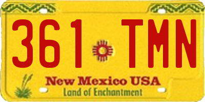 NM license plate 361TMN
