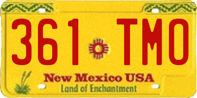 NM license plate 361TMO