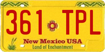 NM license plate 361TPL