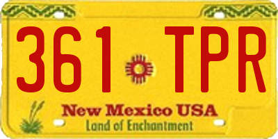 NM license plate 361TPR