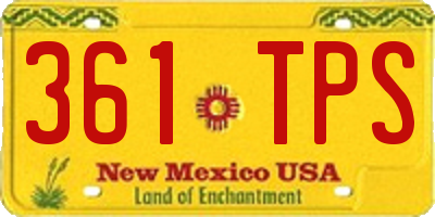 NM license plate 361TPS