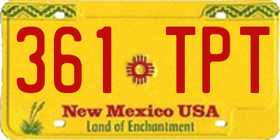 NM license plate 361TPT