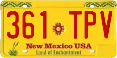 NM license plate 361TPV