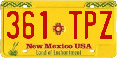NM license plate 361TPZ