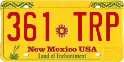 NM license plate 361TRP
