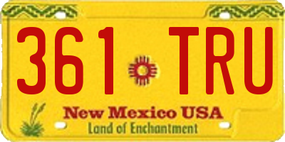 NM license plate 361TRU