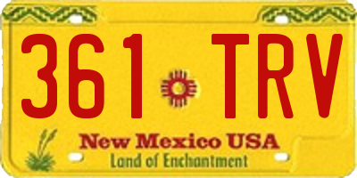 NM license plate 361TRV