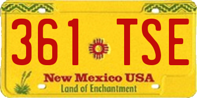 NM license plate 361TSE