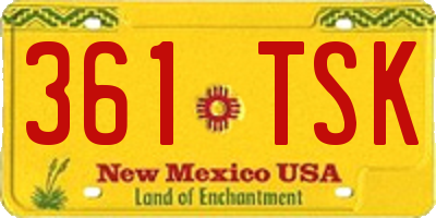 NM license plate 361TSK