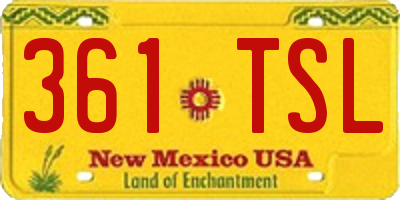 NM license plate 361TSL