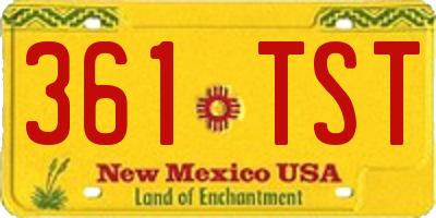 NM license plate 361TST