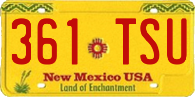 NM license plate 361TSU