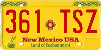 NM license plate 361TSZ