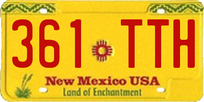 NM license plate 361TTH