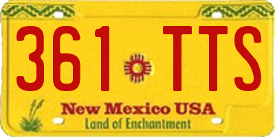 NM license plate 361TTS