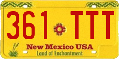 NM license plate 361TTT