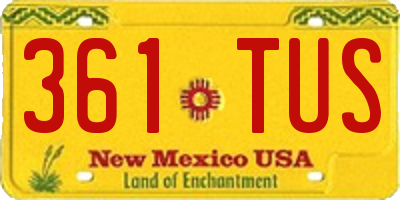 NM license plate 361TUS