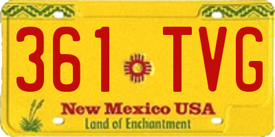 NM license plate 361TVG