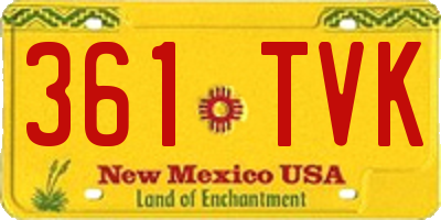 NM license plate 361TVK