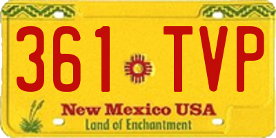 NM license plate 361TVP