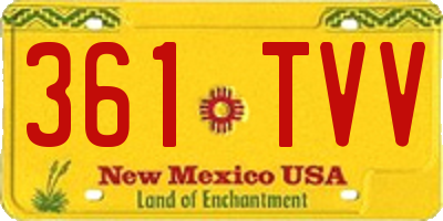 NM license plate 361TVV