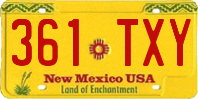 NM license plate 361TXY