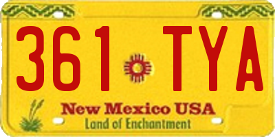 NM license plate 361TYA