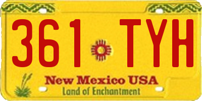 NM license plate 361TYH