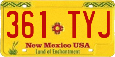 NM license plate 361TYJ