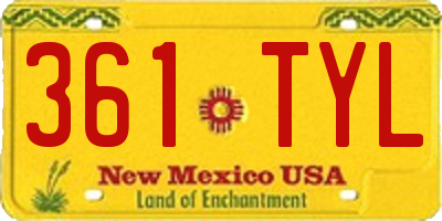 NM license plate 361TYL