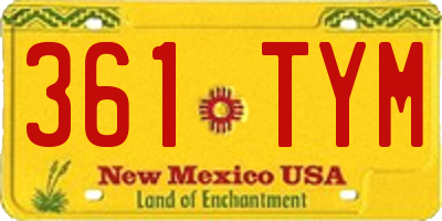 NM license plate 361TYM