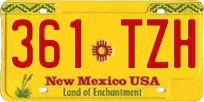NM license plate 361TZH