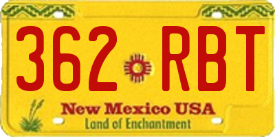 NM license plate 362RBT
