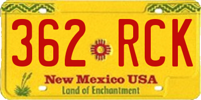 NM license plate 362RCK