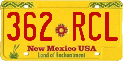 NM license plate 362RCL