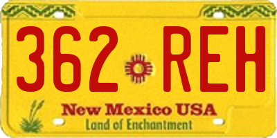 NM license plate 362REH