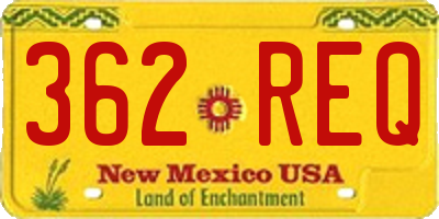 NM license plate 362REQ